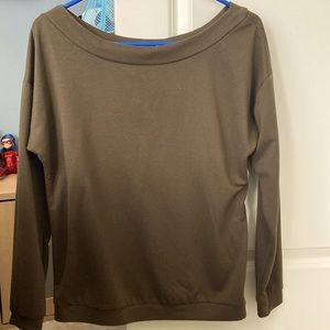 TOBI Boatneck Pullover X-Small Dark Green Sweater